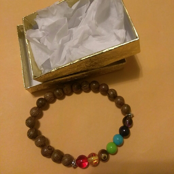Wood Multi Colored Bracelet - Picture 2 of 4